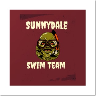 Buffy "Sunnydale swim team" scuba monster Posters and Art